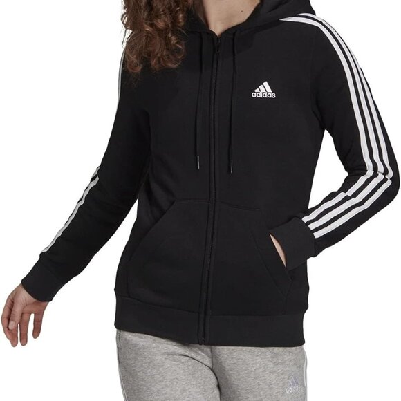 ADIDAS 3-Stripe Hoodie Track Jacket - Picture 2 of 4